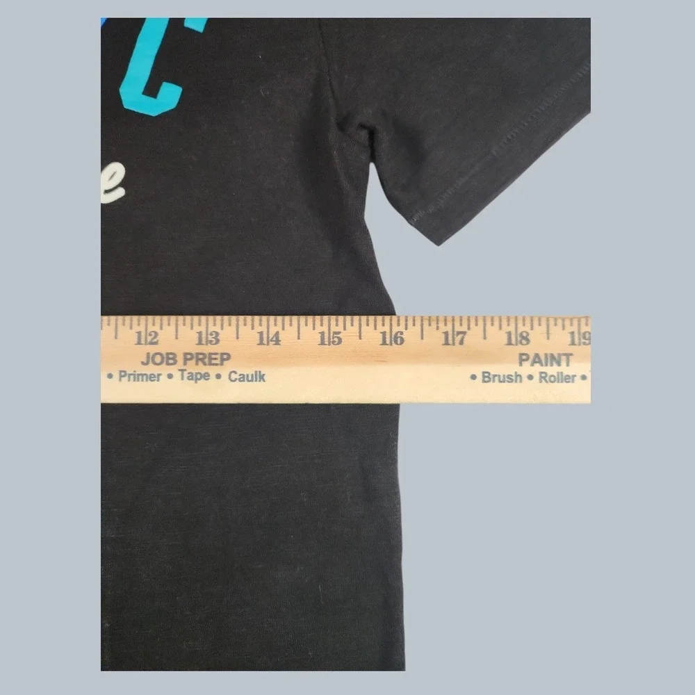 Gap Kids XXL 14-16 Black T Shirt NYC Times Square Rainbow Spellout Graphic Tee